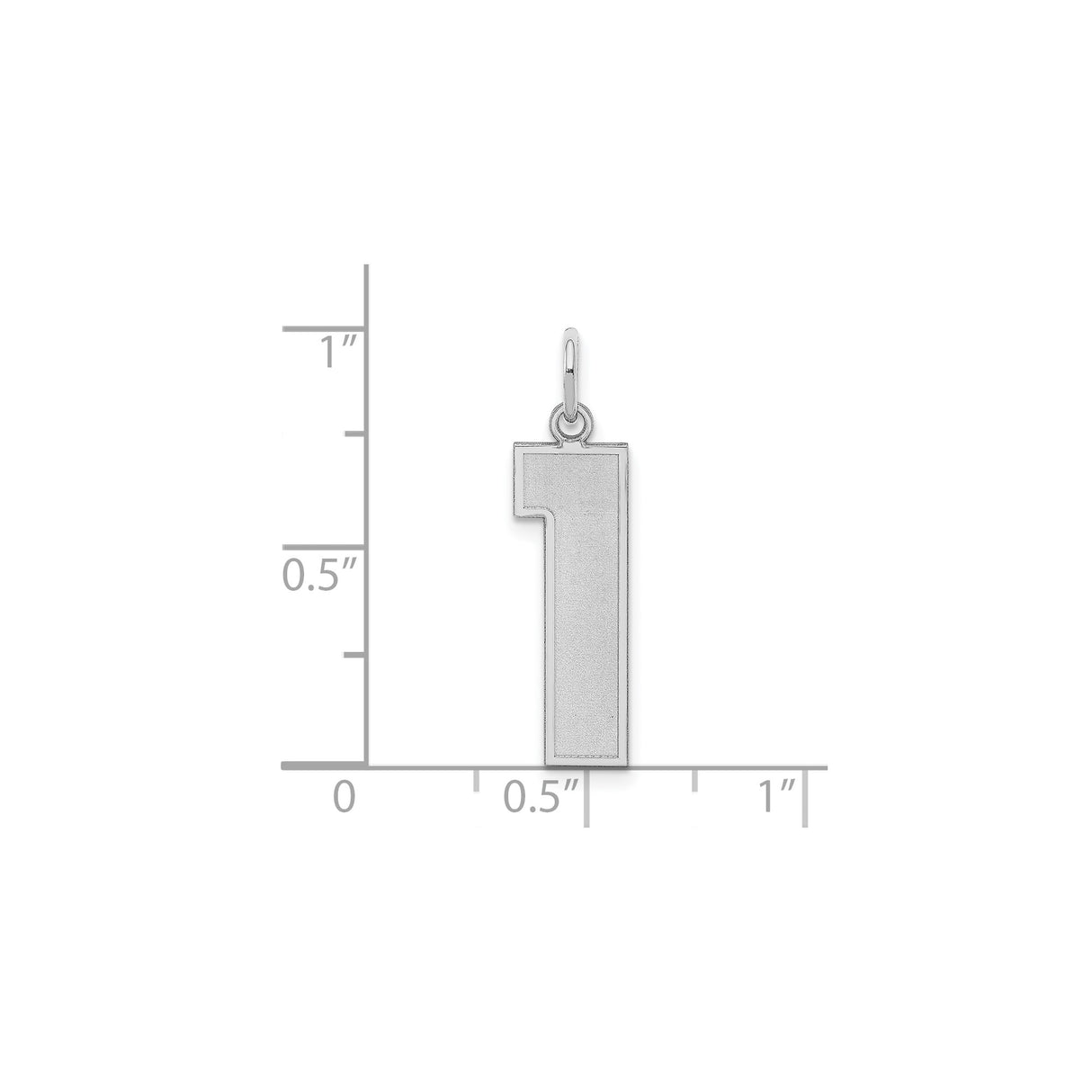 Sterling Silver Number 1 Pendant Charm, Bold Modern Design, Unisex Symbol of Leadership