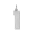 Sterling Silver Number 1 Pendant Charm, Bold Modern Design, Unisex Symbol of Leadership
