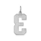 Sterling Silver Number 3 Pendant Charm, Block Design, Sports Theme, Unisex Jewelry