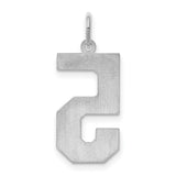 Sterling Silver Number 5 Pendant Charm with Bold Block Design, Unisex Symbolic Jewelry