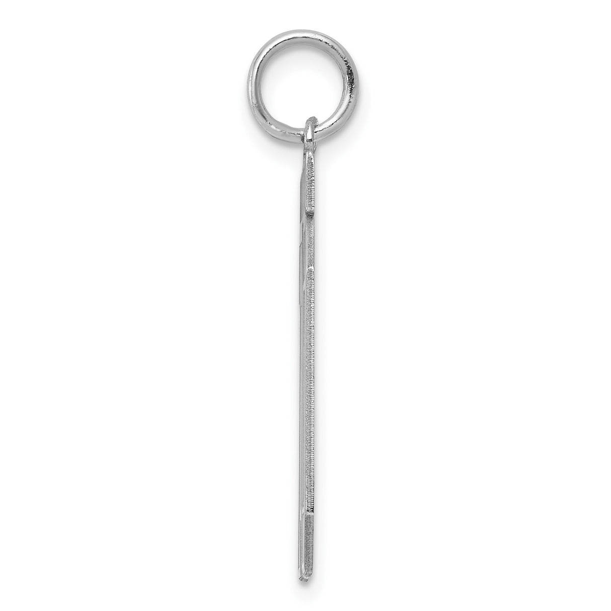 Sterling Silver Number 10 Pendant with Bold Block Font, Chunky Unisex Sports Charm