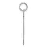 Sterling Silver Number 10 Pendant with Bold Block Font, Chunky Unisex Sports Charm