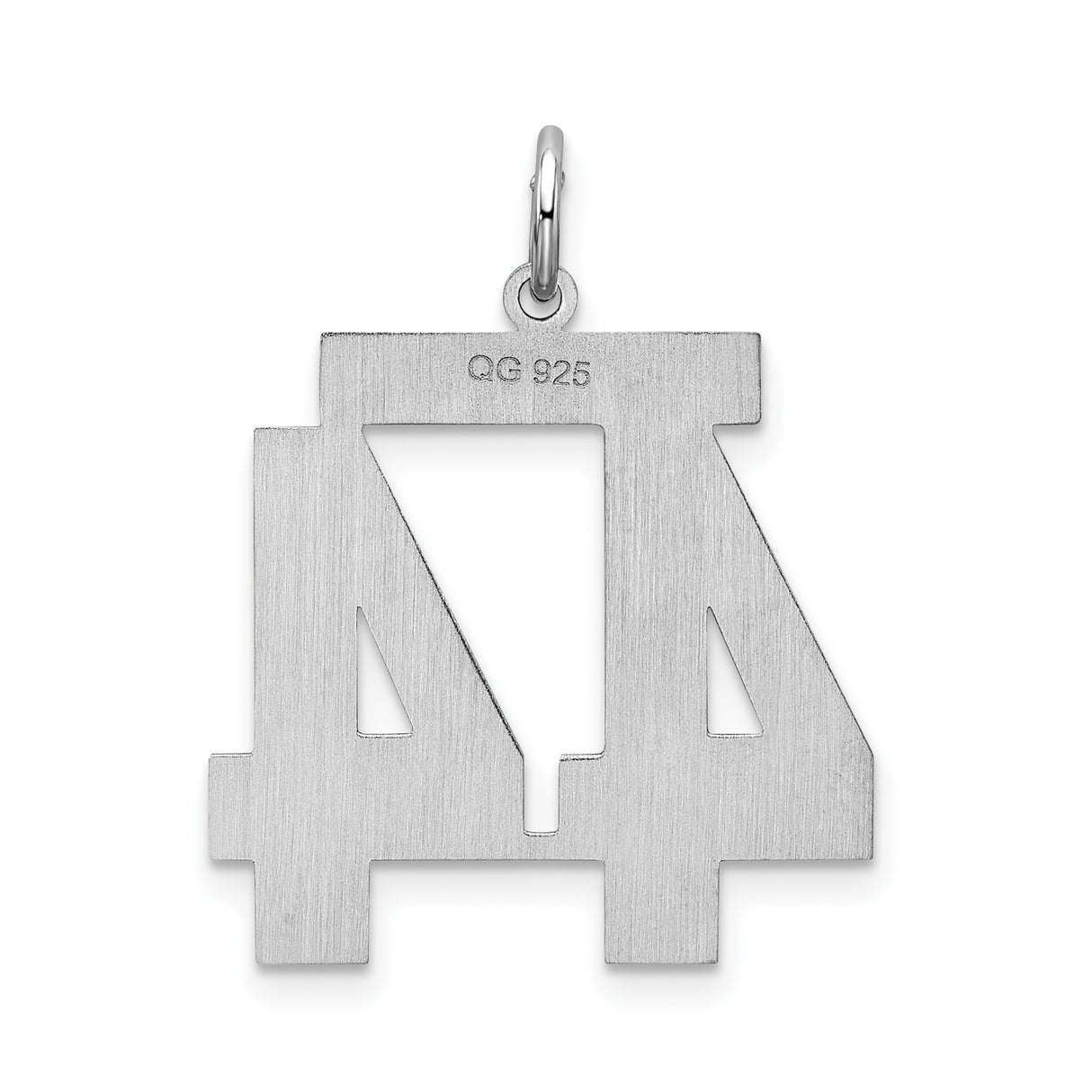Sterling Silver Number 44 Pendant, Bold Block Sports Jersey Style for Men or Women
