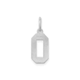 Sterling Silver Letter O Pendant Charm, Flat Block Initial Monogram, Unisex Jewelry for Necklace or Bracelet