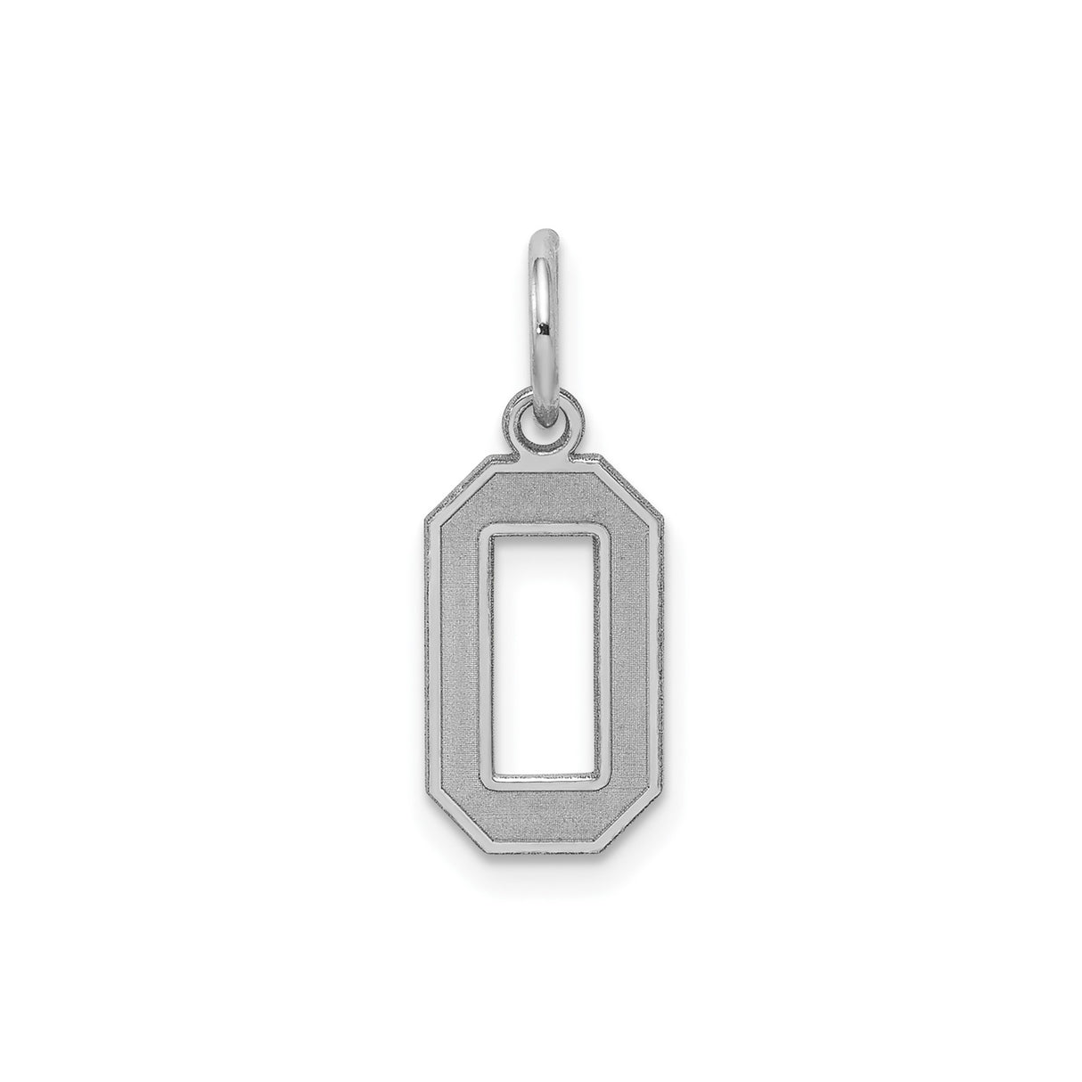 Sterling Silver Letter O Pendant Charm, Flat Block Initial Monogram, Unisex Jewelry for Necklace or Bracelet