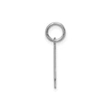 Sterling Silver Number 4 Pendant Charm, Bold Block Numeral, Flat Back Design