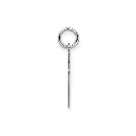 Small Satin Number 40 Charm Pendant in Real 925 Sterling Silver