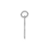 Small Satin Number 85 Charm Pendant in Real 925 Sterling Silver