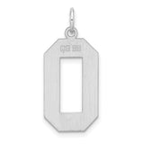 Sterling Silver Letter O Charm Pendant, Cutout Block Initial Monogram Jewelry