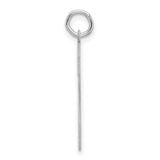 Sterling Silver Number 2 Pendant, Polished Numeric Jewelry Charm for Unisex Wear