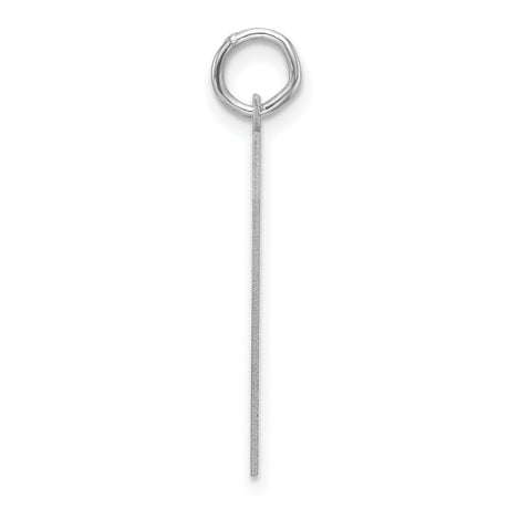 Sterling Silver Number 7 Pendant Charm, Polished Lucky Seven Unisex Jewelry