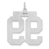 Sterling Silver Number 99 Pendant, Bold Block Numerals Sports Charm, Unisex Athletic Jewelry