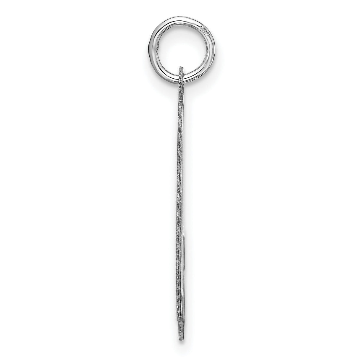 Sterling Silver Number 4 Pendant, Bold Block Style Numeral Charm for Men and Women