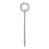 Sterling Silver Number 4 Pendant, Bold Block Style Numeral Charm for Men and Women