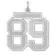 Satin Number 89 Charm Pendant in Real 925 Sterling Silver