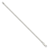 925 White Gold 3.1 mm Franco Chain Bracelet, Polished