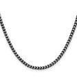 925 White Gold 3.1 mm Franco Chain Necklace