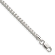 925 White Gold 4 mm Franco Chain Bracelet, Polished shown for scale