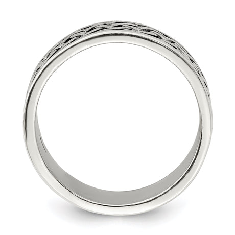 Sterling Silver wedding band ring alternate angle