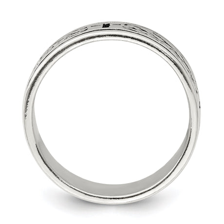 Sterling Silver wedding band ring alternate angle
