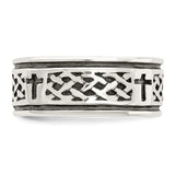 Sterling Silver wedding band ring detail view
