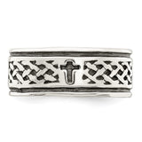 Sterling Silver wedding band ring detail view