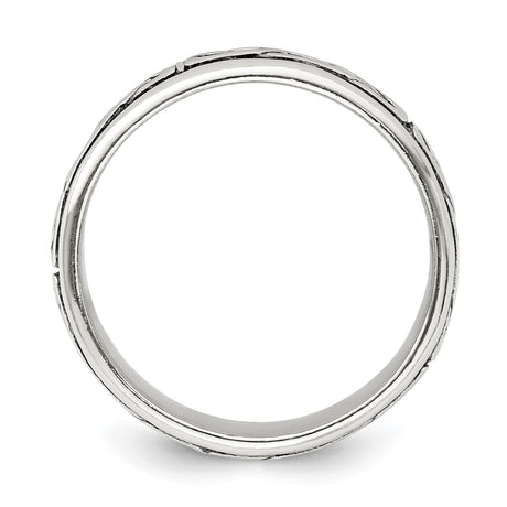 Sterling Silver wedding band ring alternate angle