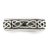 Sterling Silver wedding band ring detail view