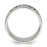 Sterling Silver wedding band ring alternate angle