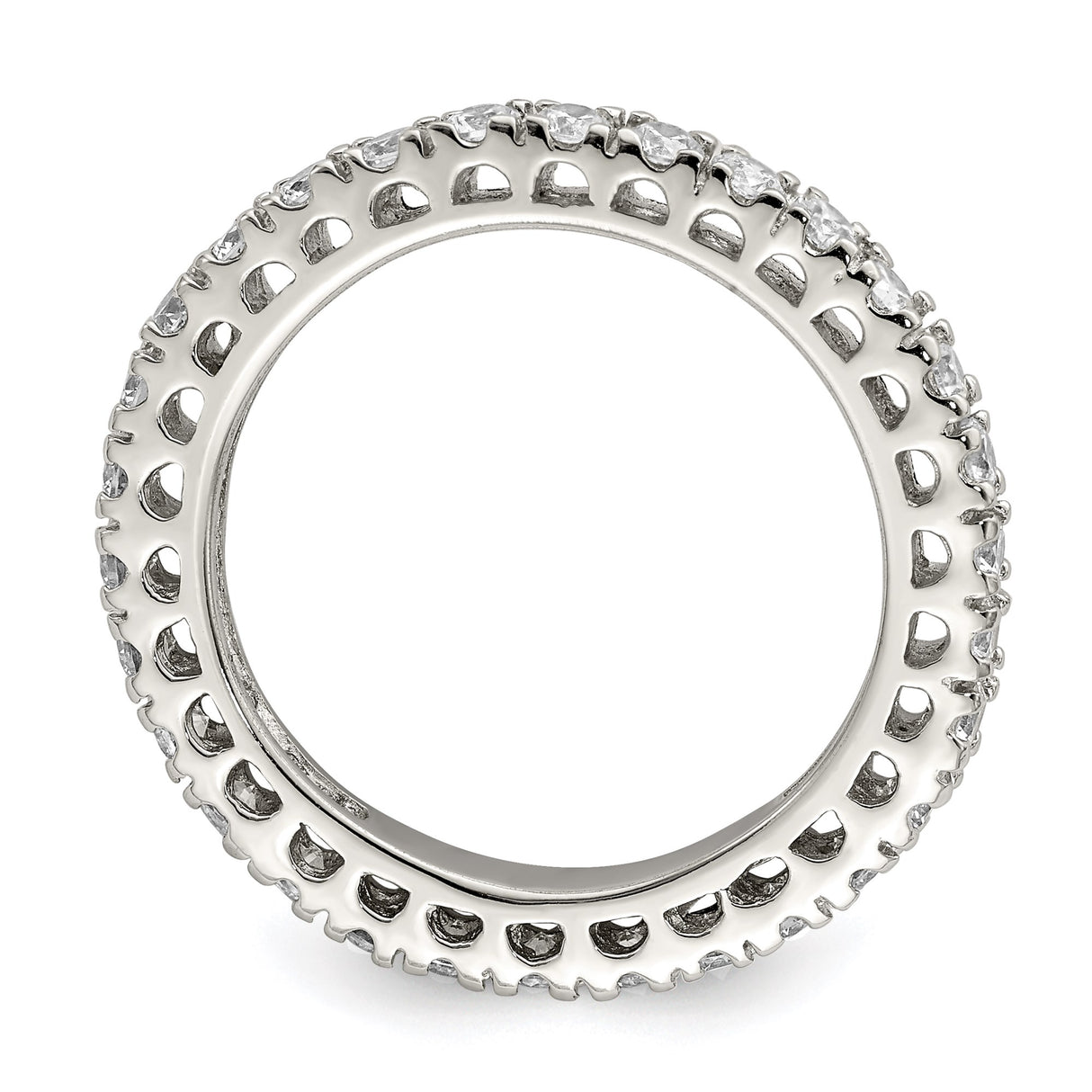 Sterling Silver wedding band ring alternate angle