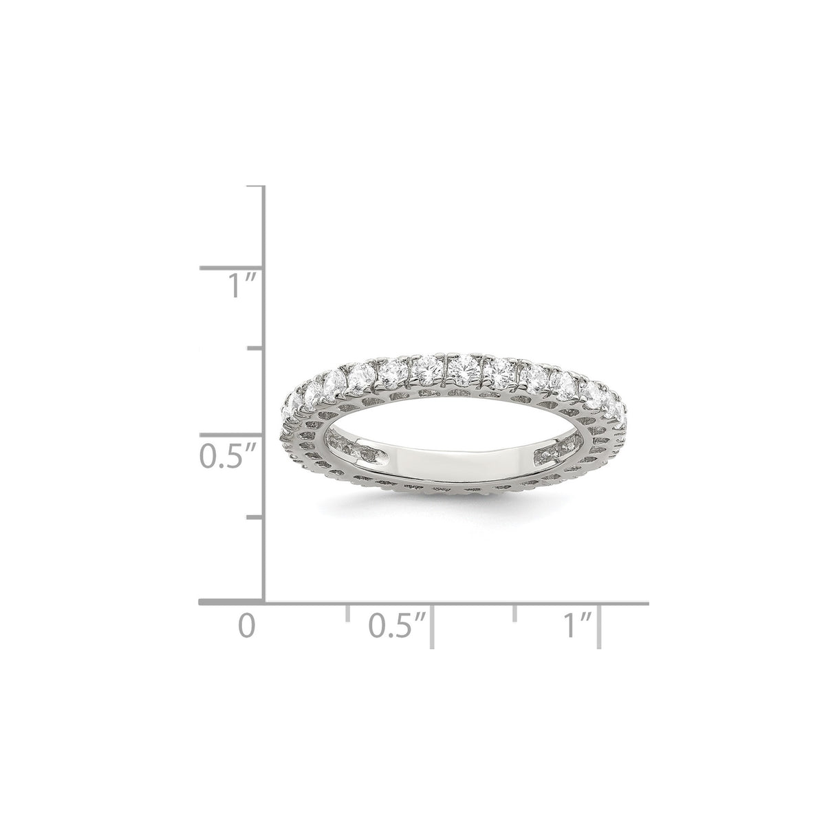 Sterling Silver wedding band ring shown for scale