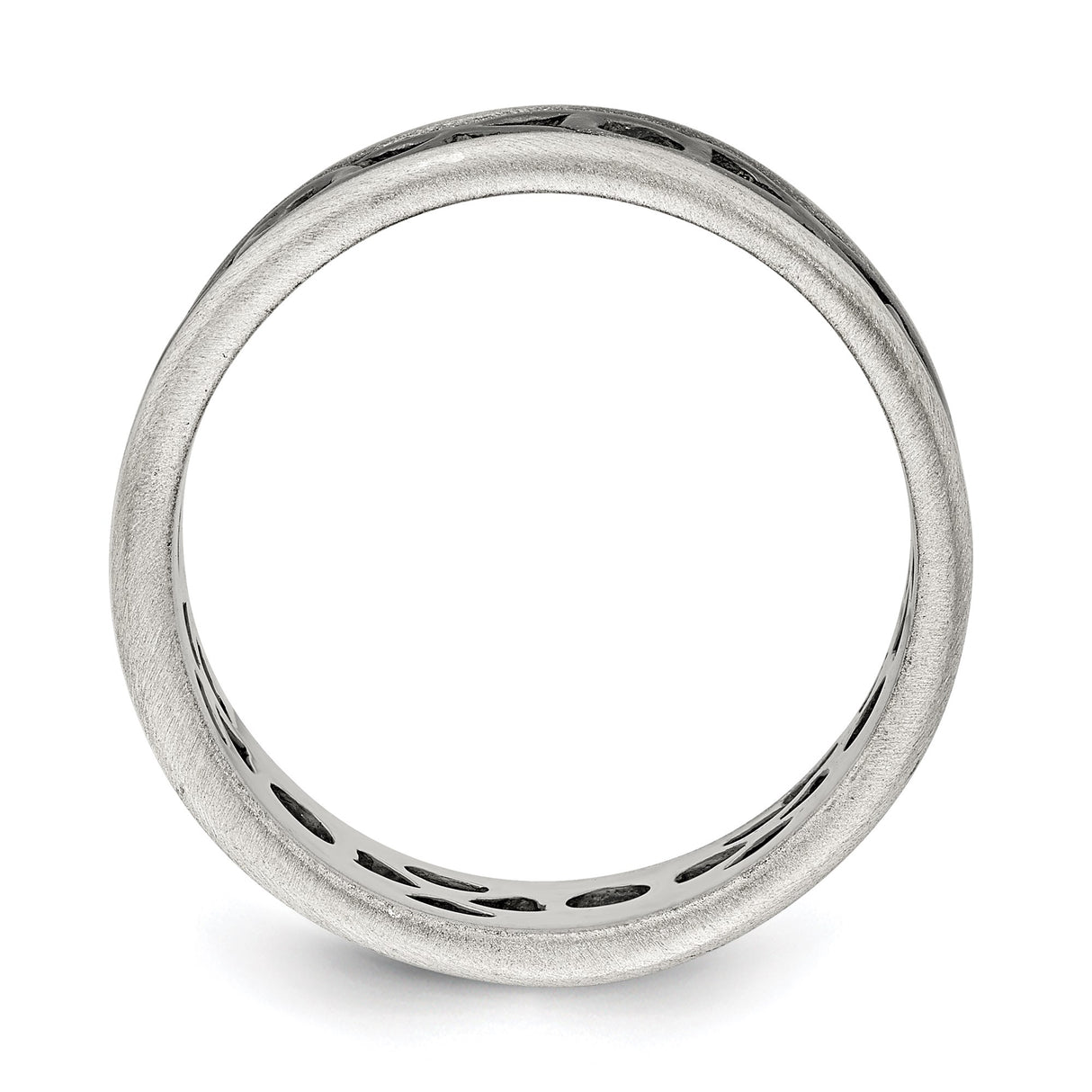 Sterling Silver wedding band ring alternate angle