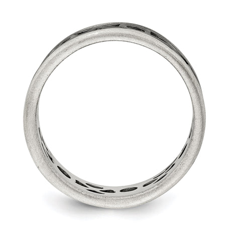 Sterling Silver wedding band ring alternate angle