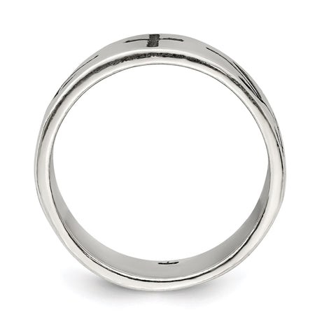 Sterling Silver wedding band ring alternate angle