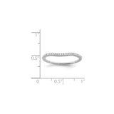 Sterling Silver wedding band ring shown for scale