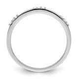Sterling Silver wedding band ring alternate angle