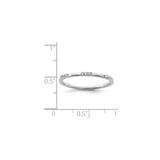 Sterling Silver wedding band ring shown for scale