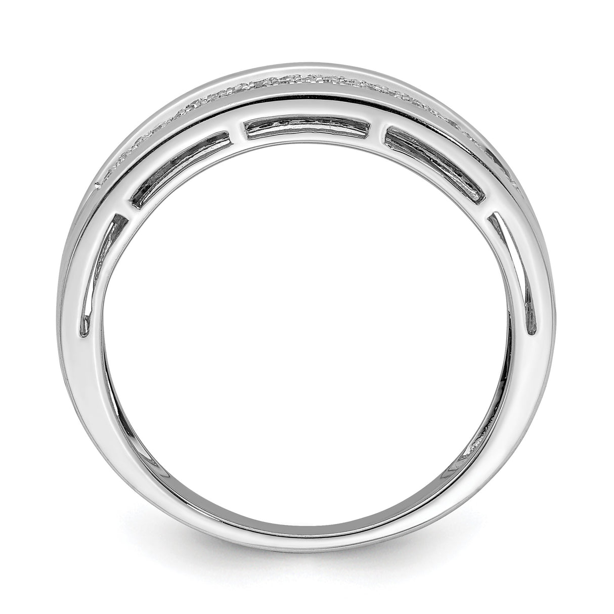 Sterling Silver wedding band ring alternate angle