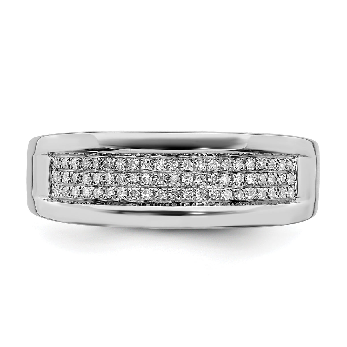 Sterling Silver wedding band ring detail view
