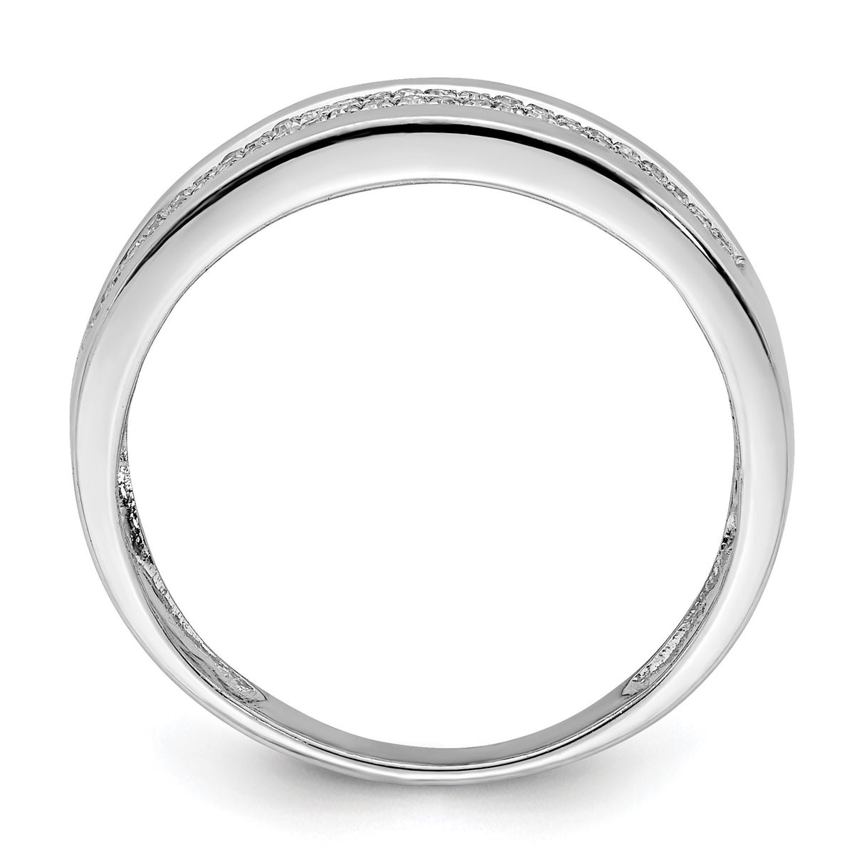 Sterling Silver wedding band ring alternate angle