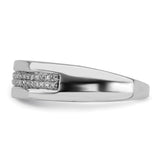 Sterling Silver wedding band ring detail view