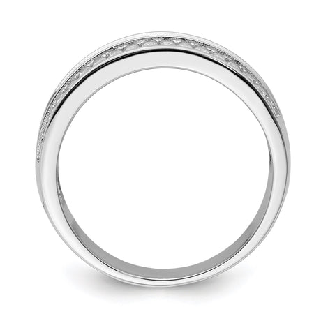 Sterling Silver wedding band ring alternate angle