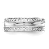 Sterling Silver wedding band ring detail view