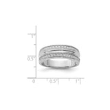 Sterling Silver wedding band ring shown for scale
