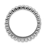 Sterling Silver wedding band ring alternate angle
