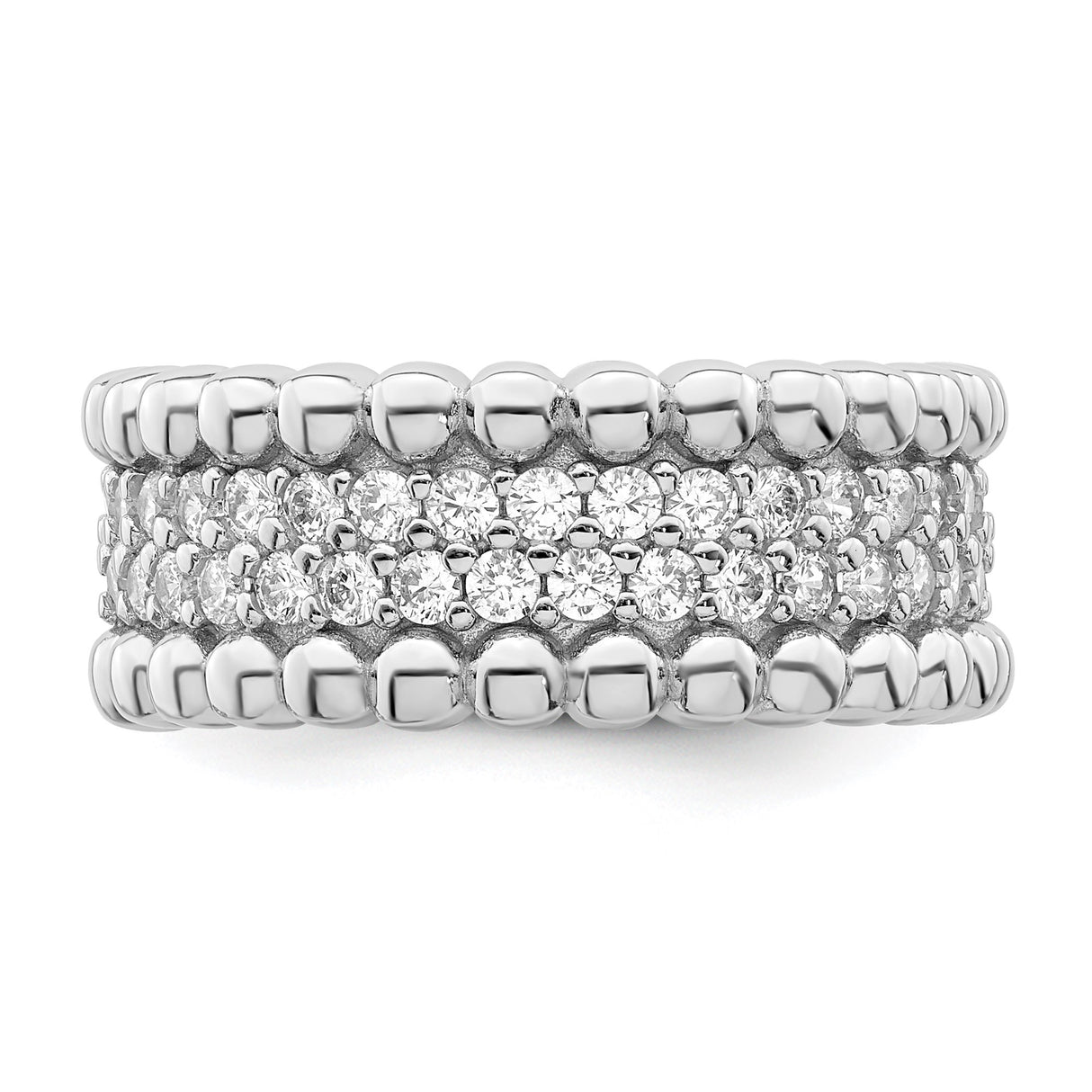 Sterling Silver wedding band ring detail view
