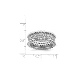 Sterling Silver wedding band ring shown for scale