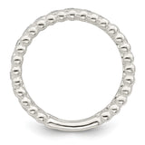 Sterling Silver wedding band ring alternate angle