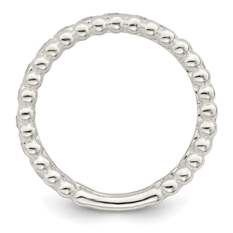 Sterling Silver wedding band ring alternate angle