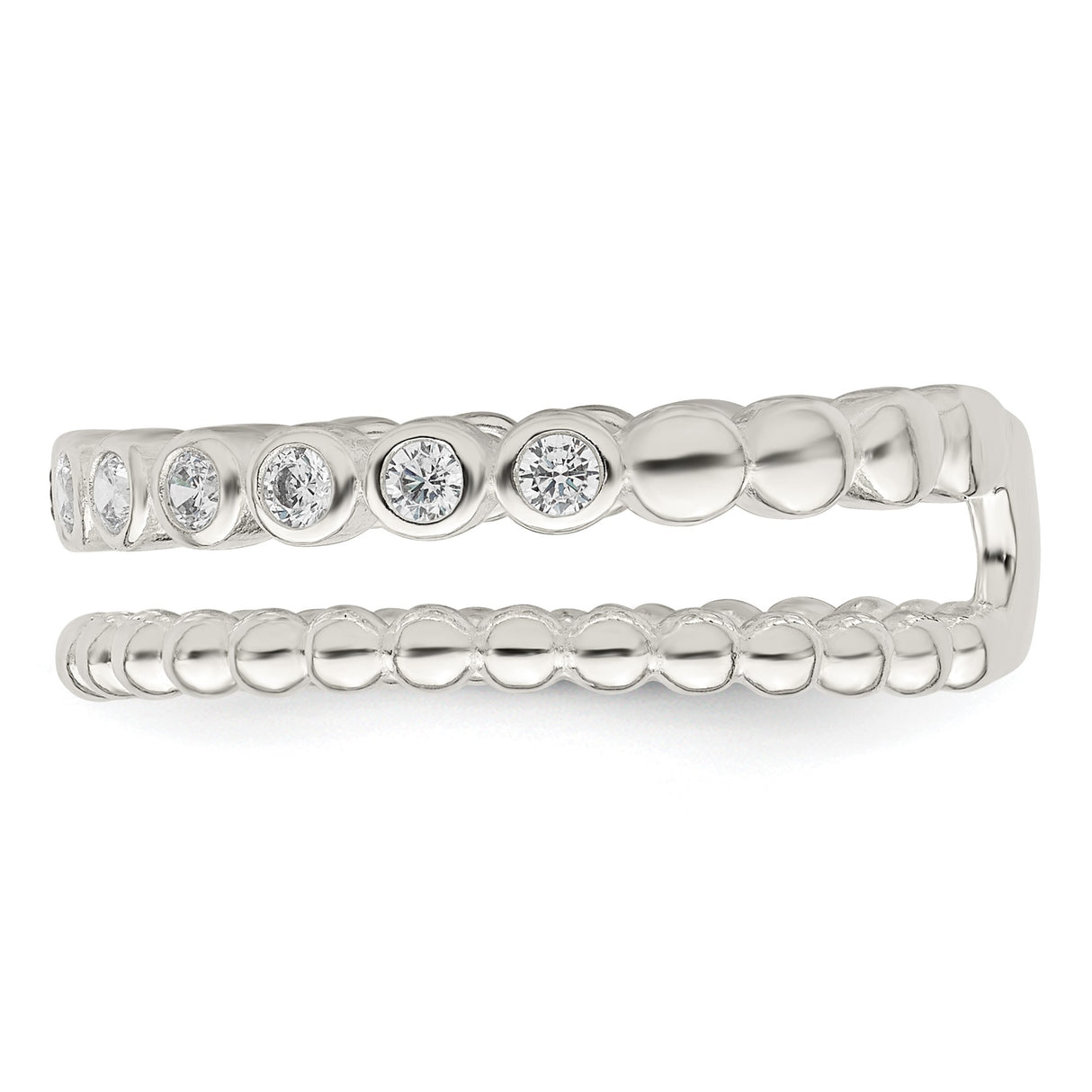 Sterling Silver wedding band ring detail view